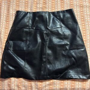 Faux Leather Mini Skirt